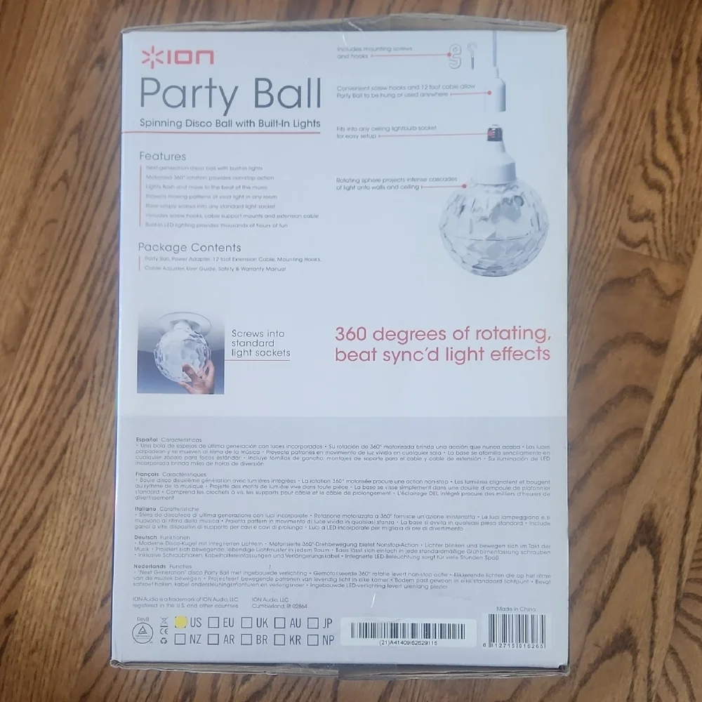 Colorful Spinning Disco Ball Party Light